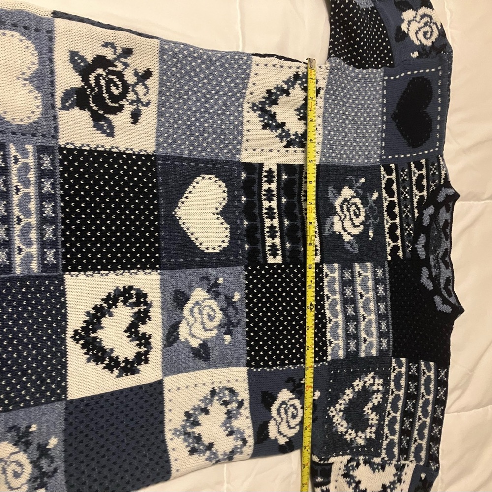 Patchwork Heart and Rose Sweater - image 3